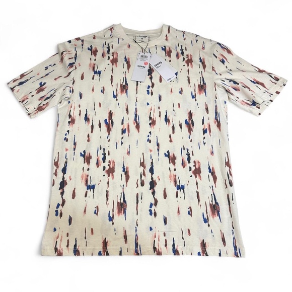 NWT Sinsay American Colors Shirt Mens S Blue Red White Lines Tee - Picture 1 of 6